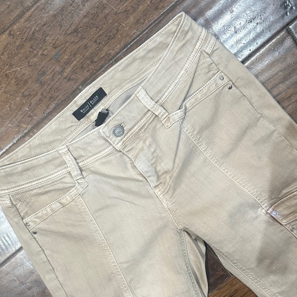 White House Black Market Beige Straight Leg Jeans - Picture 4 of 7